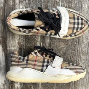 Mens Burberry plaid sneakers